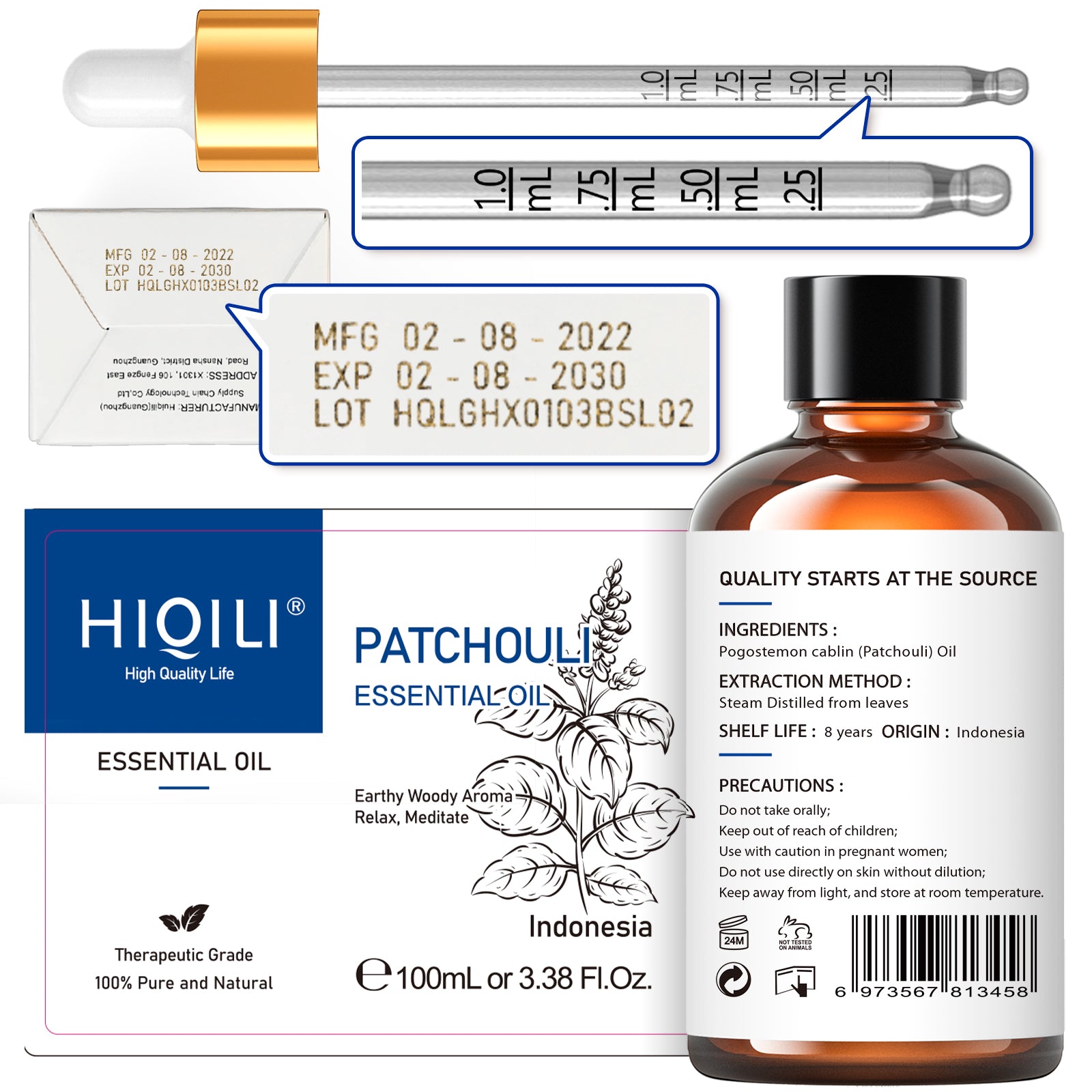Patchouli - 100% Pure Aromatherapy Grade Essential Oil