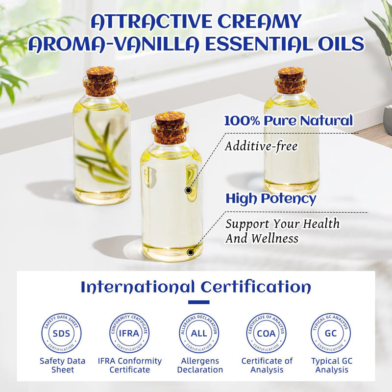Vanilla Essential Oil 10ml - Pure Natural Therapeutic Grade Oil-Free  Shipping