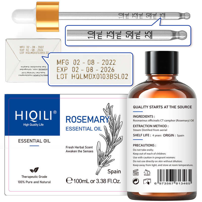 HIQILI Organic Rosemary oils for Hair Growth, Strengthening, Loss, Inc –  HIQILI Official Store